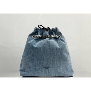 Balenciaga Large Crush Tote Bag in Denim 742941 Blue 2025 0305 (JM-251120141)