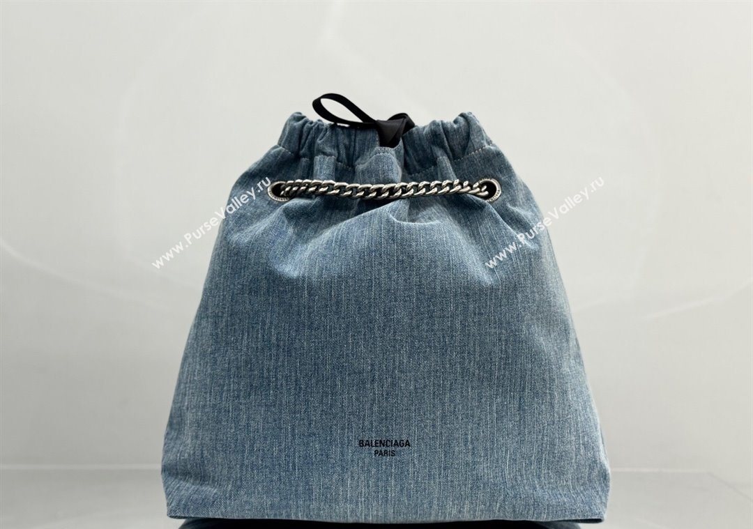 Balenciaga Large Crush Tote Bag in Denim 742941 Blue 2025 0305 (JM-251120141)