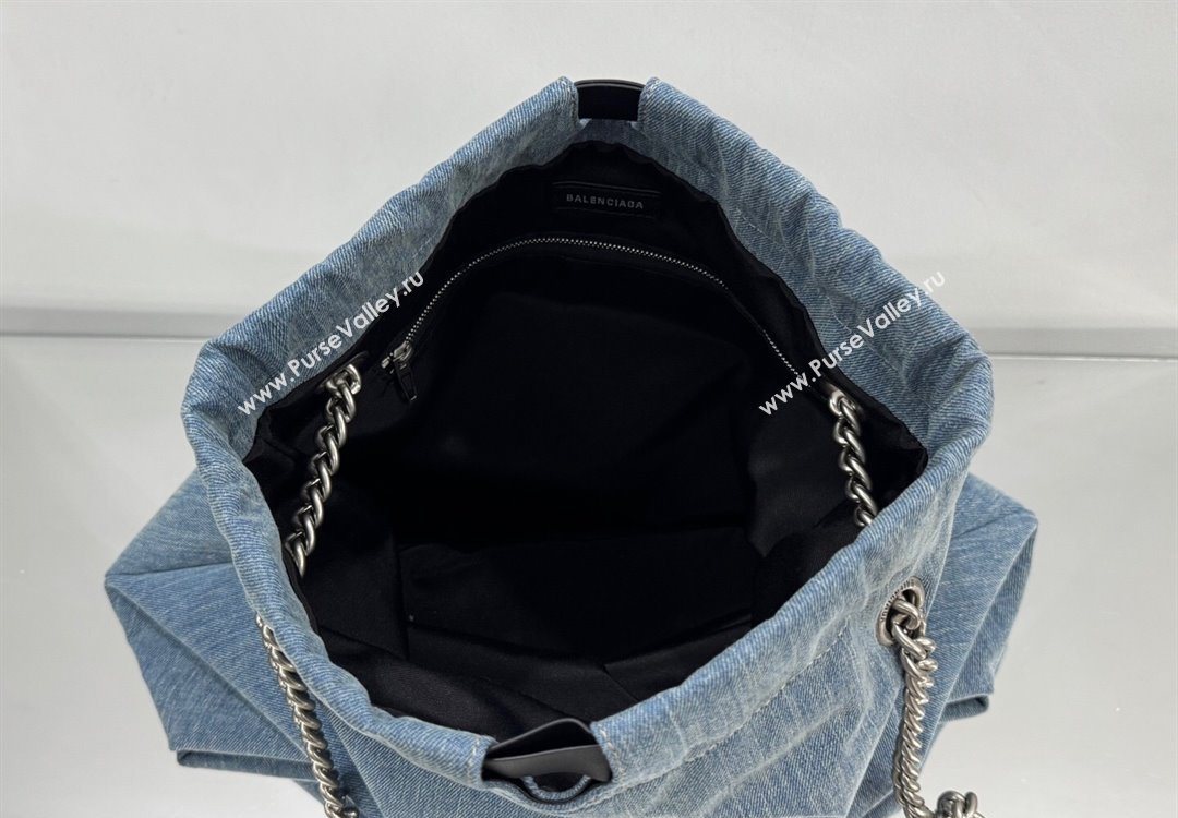 Balenciaga Large Crush Tote Bag in Denim 742941 Blue 2025 0305 (JM-251120141)