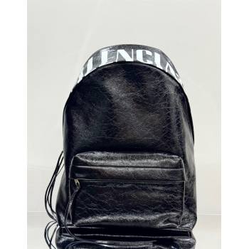 Balenciaga Explorer Backpack Bag in Black Arena Lambskin with Letters Print 2025105 (JM-251120142)
