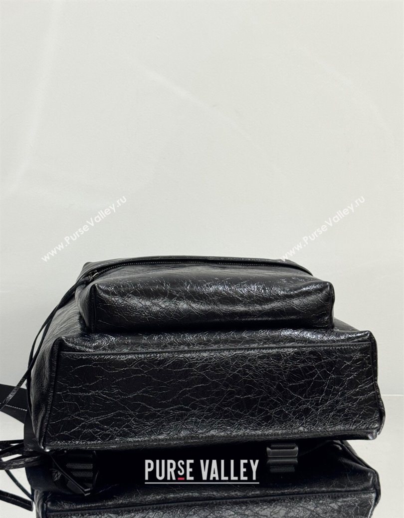Balenciaga Explorer Backpack Bag in Black Arena Lambskin with Letters Print 2025105 (JM-251120142)