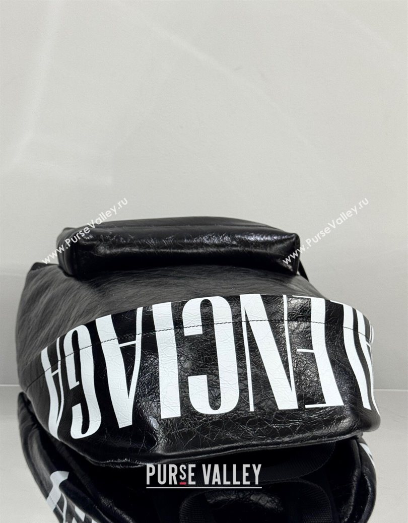 Balenciaga Explorer Backpack Bag in Black Arena Lambskin with Letters Print 2025105 (JM-251120142)