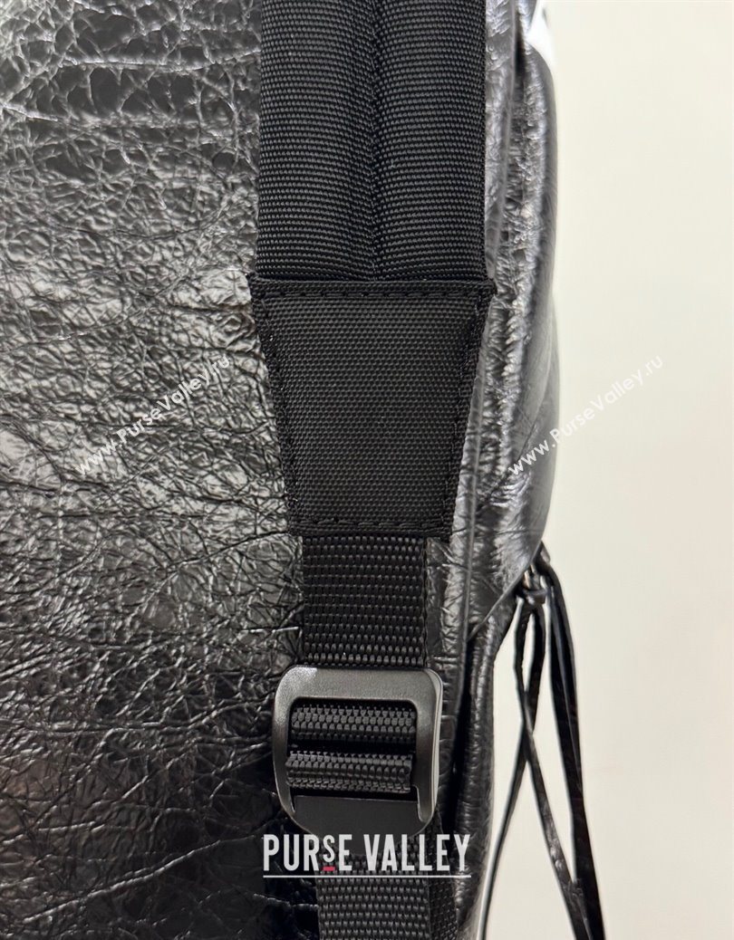 Balenciaga Explorer Backpack Bag in Black Arena Lambskin with Letters Print 2025105 (JM-251120142)