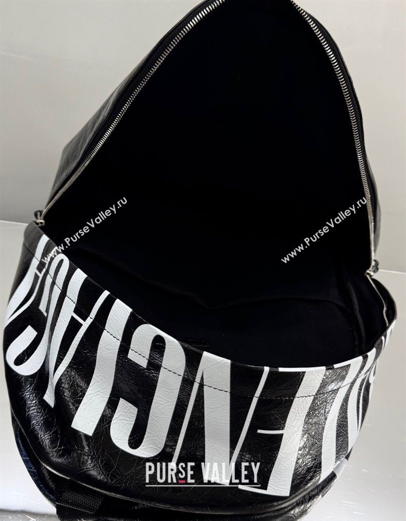 Balenciaga Explorer Backpack Bag in Black Arena Lambskin with Letters Print 2025105 (JM-251120142)