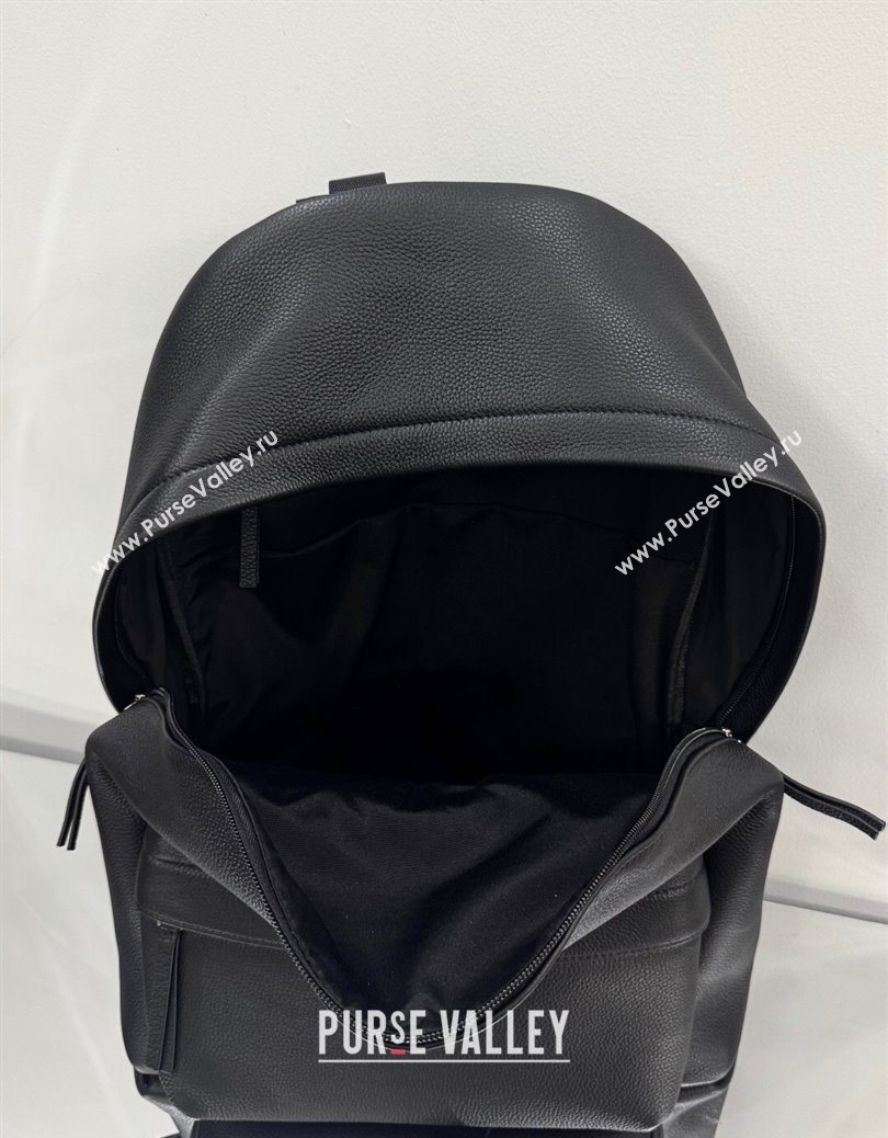 Balenciaga Everyday Backpack Bag in Black Litchee Grained Leather 2025105A (JM-251120145)