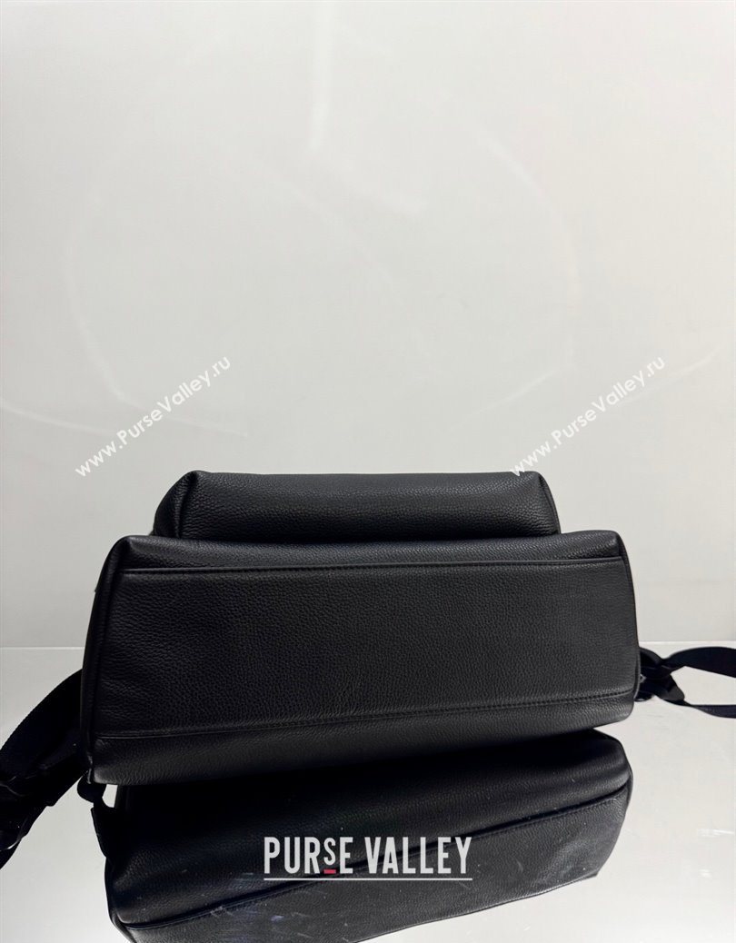 Balenciaga Everyday Backpack Bag in Black Litchee Grained Leather 2025105A (JM-251120145)
