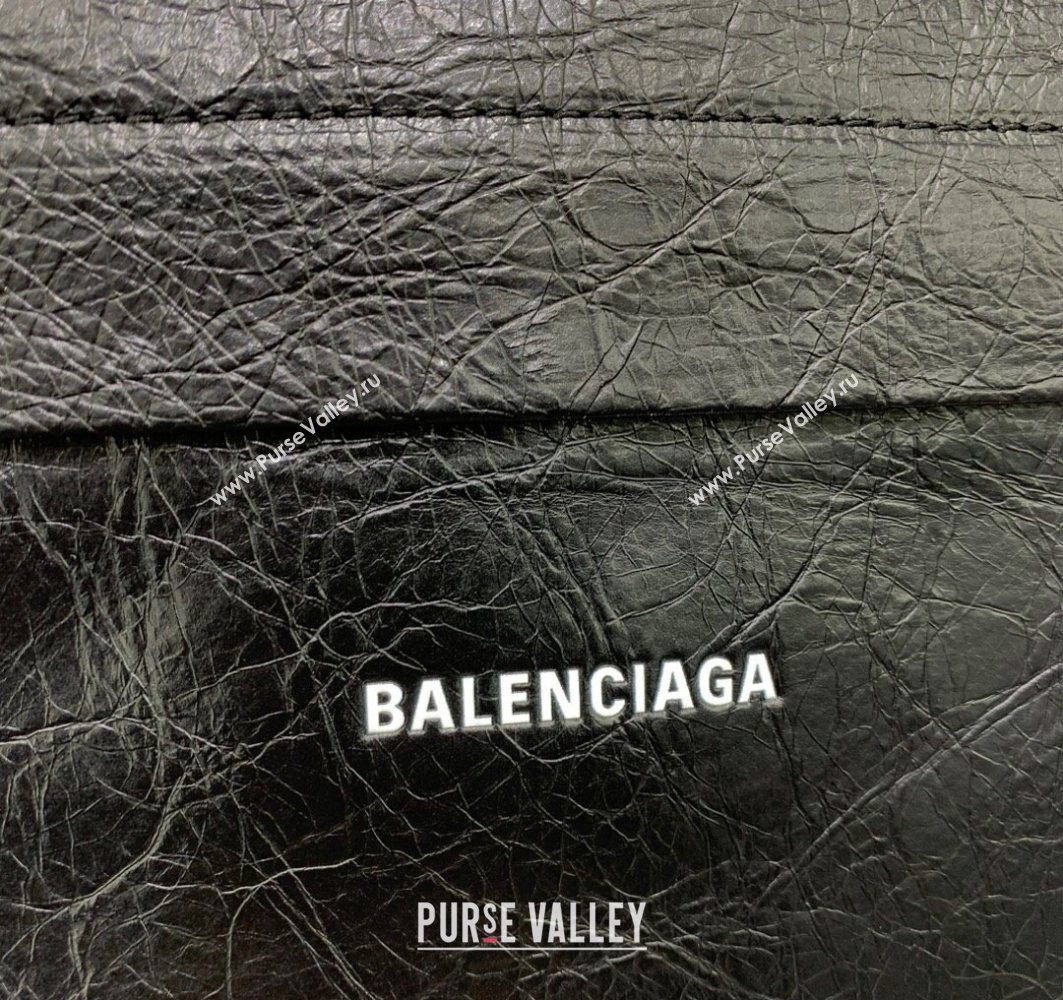 Balenciaga Calfskin Leather Backpack Bag Black 2025 1120 (JM-251120146)