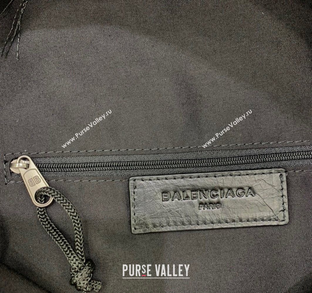 Balenciaga Calfskin Leather Backpack Bag Black 2025 1120 (JM-251120146)