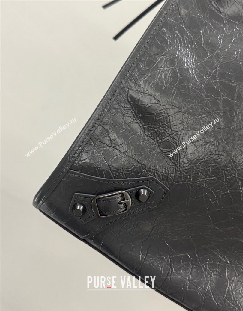 Balenciaga Le City Tote Bag Medium in Arena Storico Lambskin Grey 2025 1029 (JM-251120109)