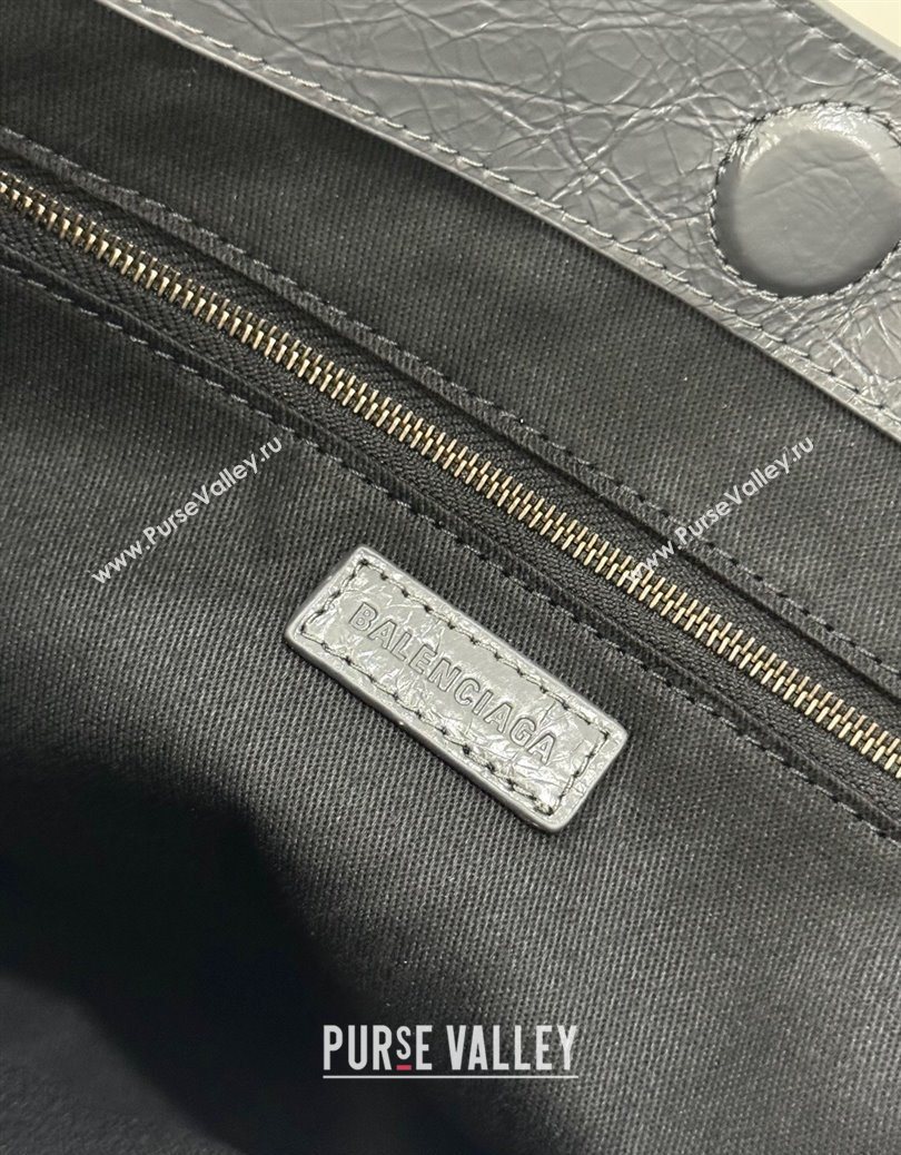 Balenciaga Le City Tote Bag Medium in Arena Storico Lambskin Grey 2025 1029 (JM-251120109)