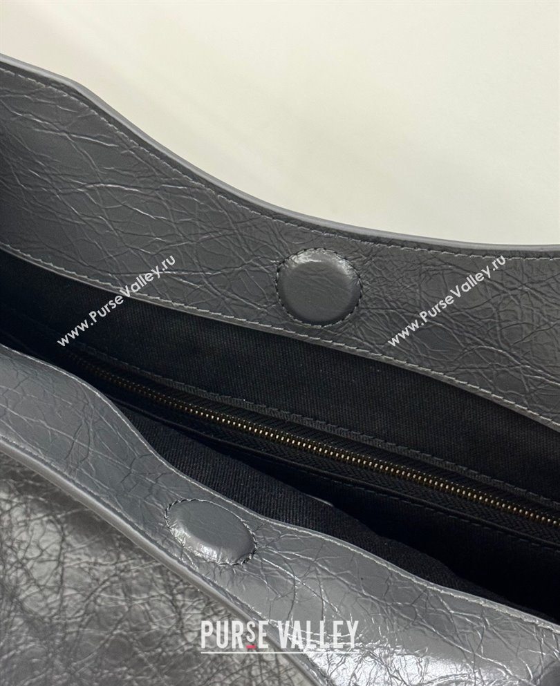 Balenciaga Le City Tote Bag Medium in Arena Storico Lambskin Grey 2025 1029 (JM-251120109)