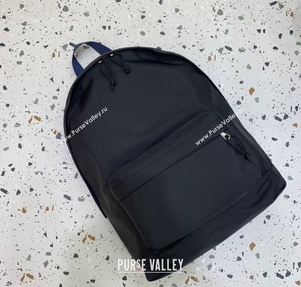 Balenciaga Explorer Fabric Backpack Bag Black/Blue Strap 2025 (JM-251120153)