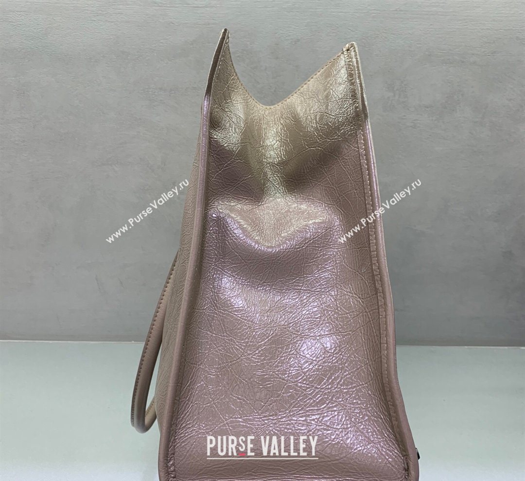 Balenciaga Le City Tote Bag Medium in Arena Storico Lambskin Apricot 2026 0122 (JM-260122013)