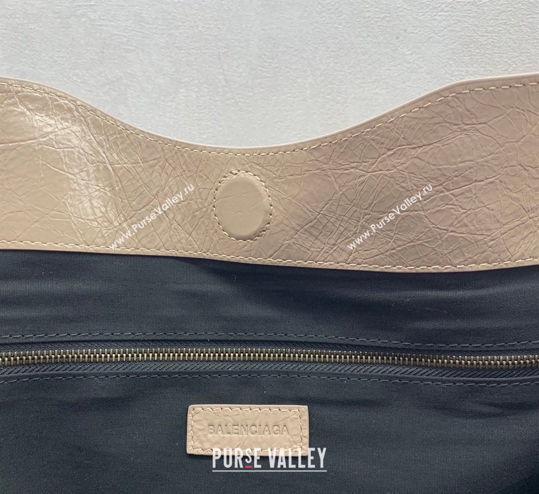 Balenciaga Le City Tote Bag Medium in Arena Storico Lambskin Apricot 2026 0122 (JM-260122013)