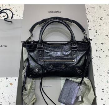 Balenciaga Le City First Bag in Arena lambskin, brass hardware Black 2026 0122 (JM-260122016)