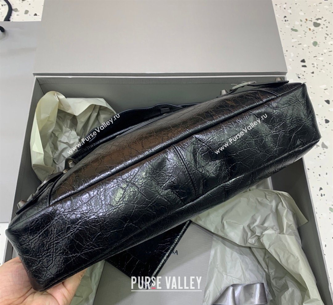 Balenciaga Le City First Bag in Arena lambskin, brass hardware Black 2026 0122 (JM-260122016)