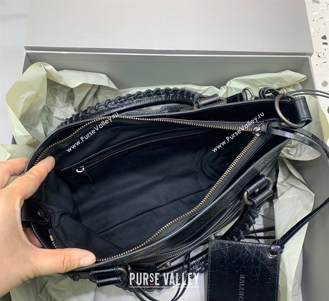 Balenciaga Le City First Bag in Arena lambskin, brass hardware Black 2026 0122 (JM-260122016)