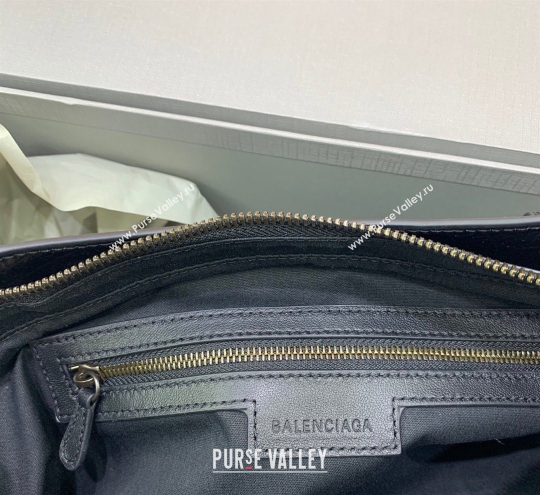 Balenciaga Le City First Bag in Arena lambskin, brass hardware Black 2026 0122 (JM-260122016)