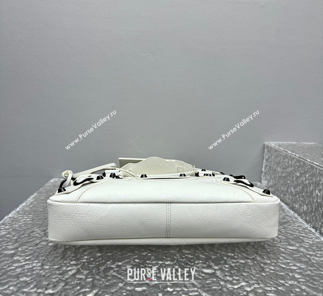 Balenciaga Le City First Bag in Arena lambskin, brass hardware White 2026 0122 (JM-260122017)