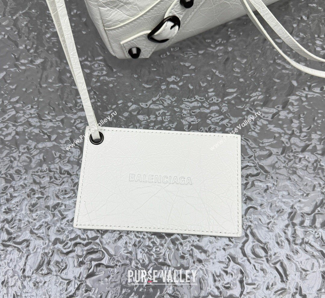 Balenciaga Le City First Bag in Arena lambskin, brass hardware White 2026 0122 (JM-260122017)