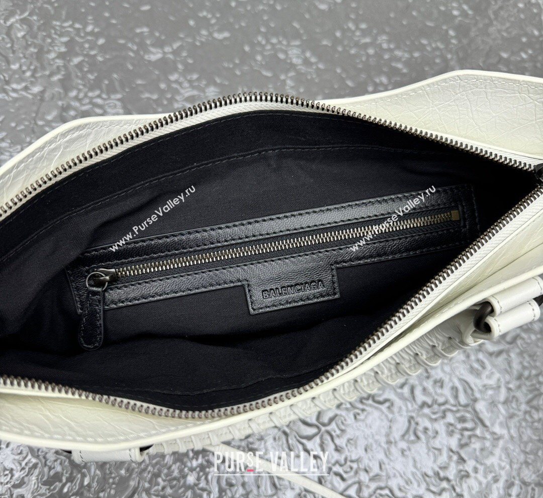 Balenciaga Le City First Bag in Arena lambskin, brass hardware White 2026 0122 (JM-260122017)