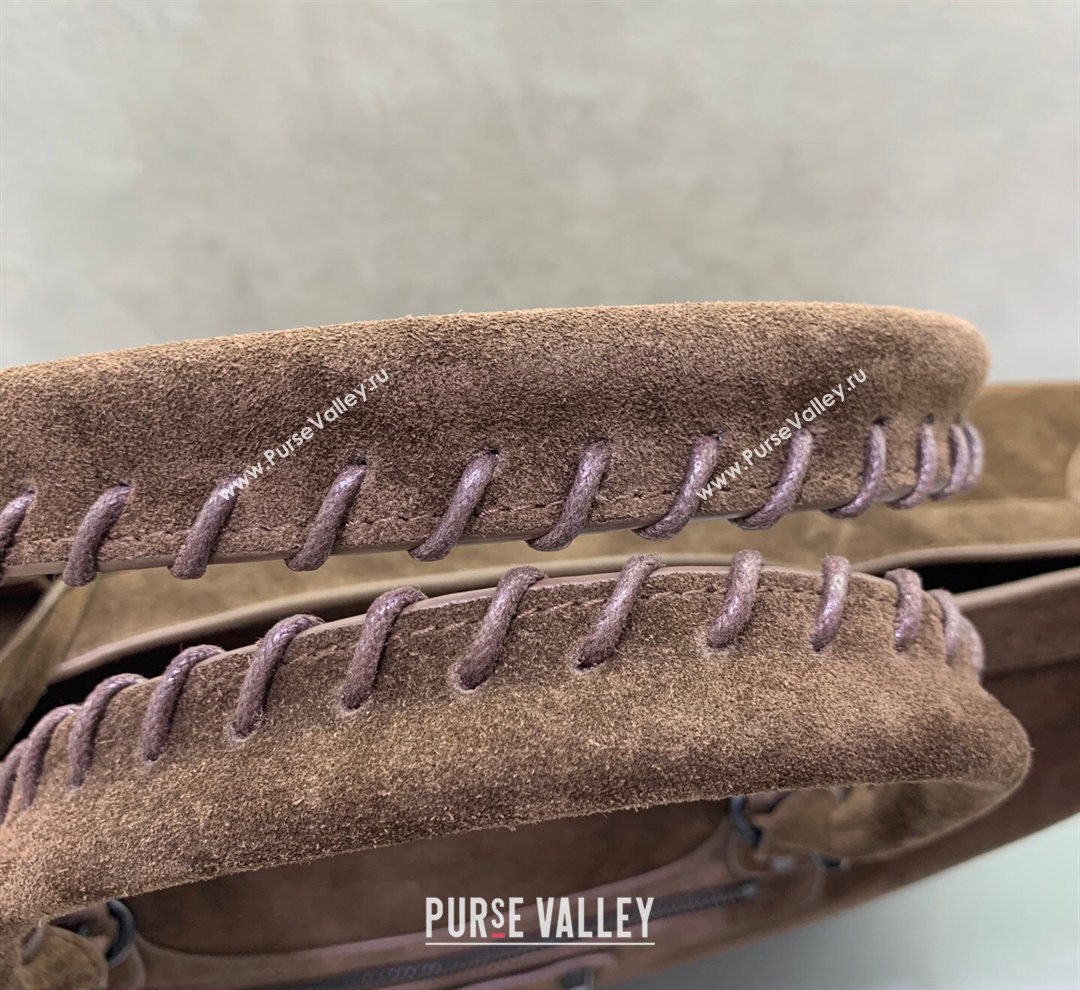 Balenciaga Le City Large Bag in Dark Coffee Suede 2025 0122 (JM-260122009)