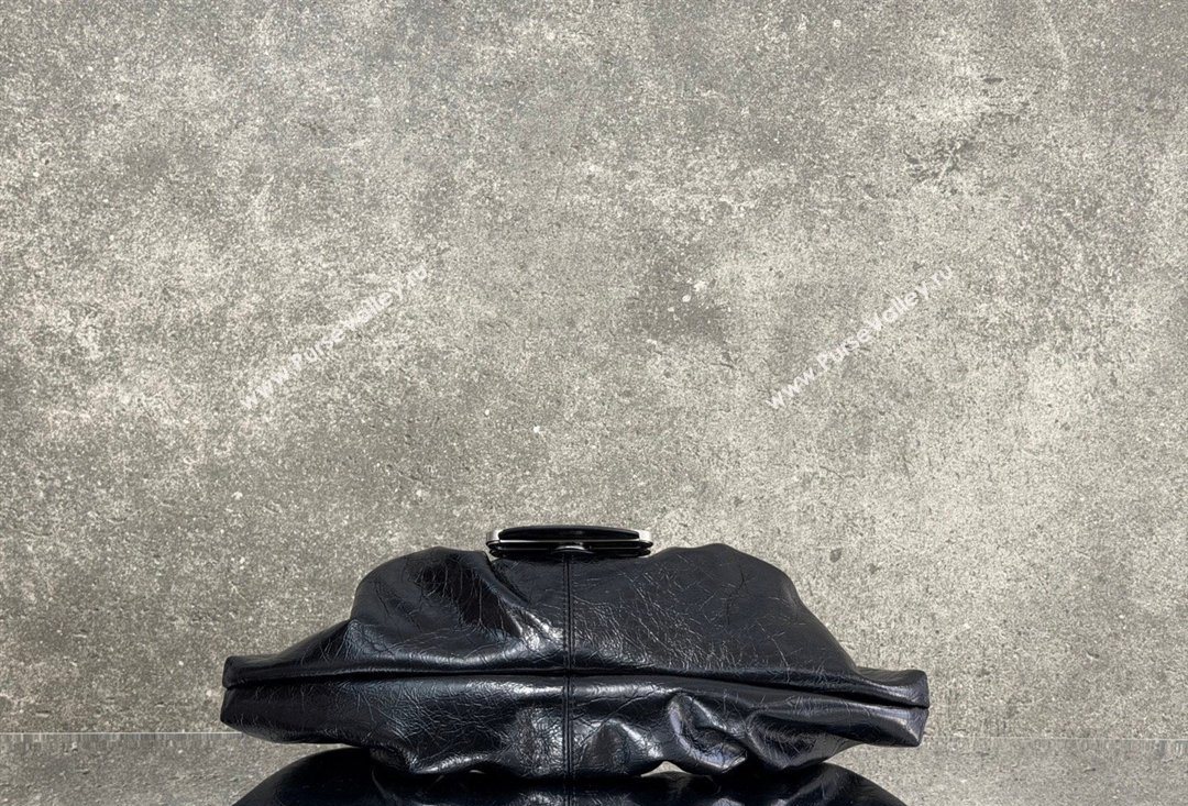 Balenciaga Pamela Shoulder Bag Medium in Black Arena lambskin, aged-silver hardware 2026 0112 (JM-260403028)