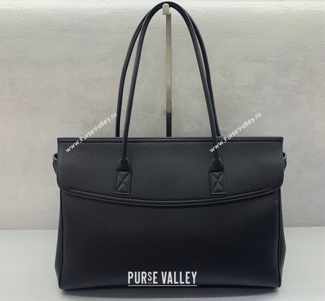 Balenciaga Carrie Carry All Bag in Black calfskin leather, aged-gold hardware 2026 (JM-260403042)