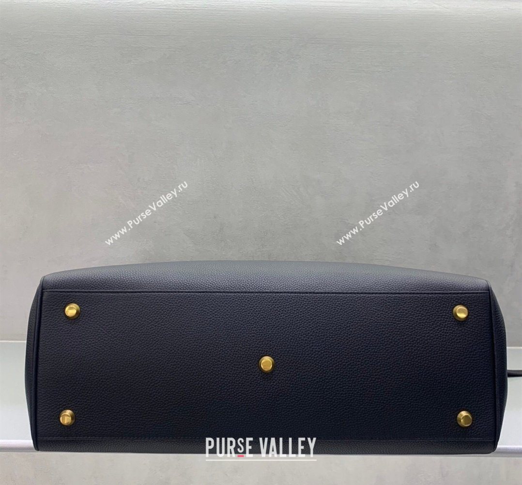 Balenciaga Carrie Carry All Bag in Black calfskin leather, aged-gold hardware 2026 (JM-260403042)