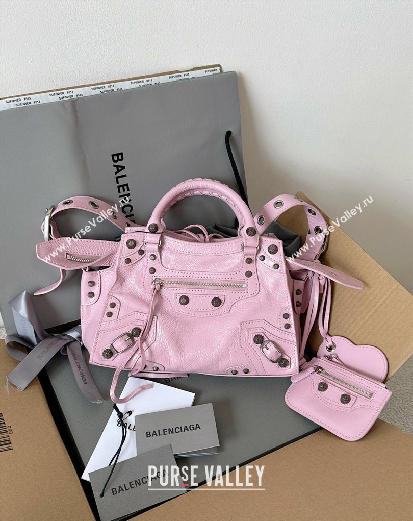 Balenciaga Neo Cagole XS Lambskin Top Handle Bag Dried Rose 2026 700940 (BI-260403039)