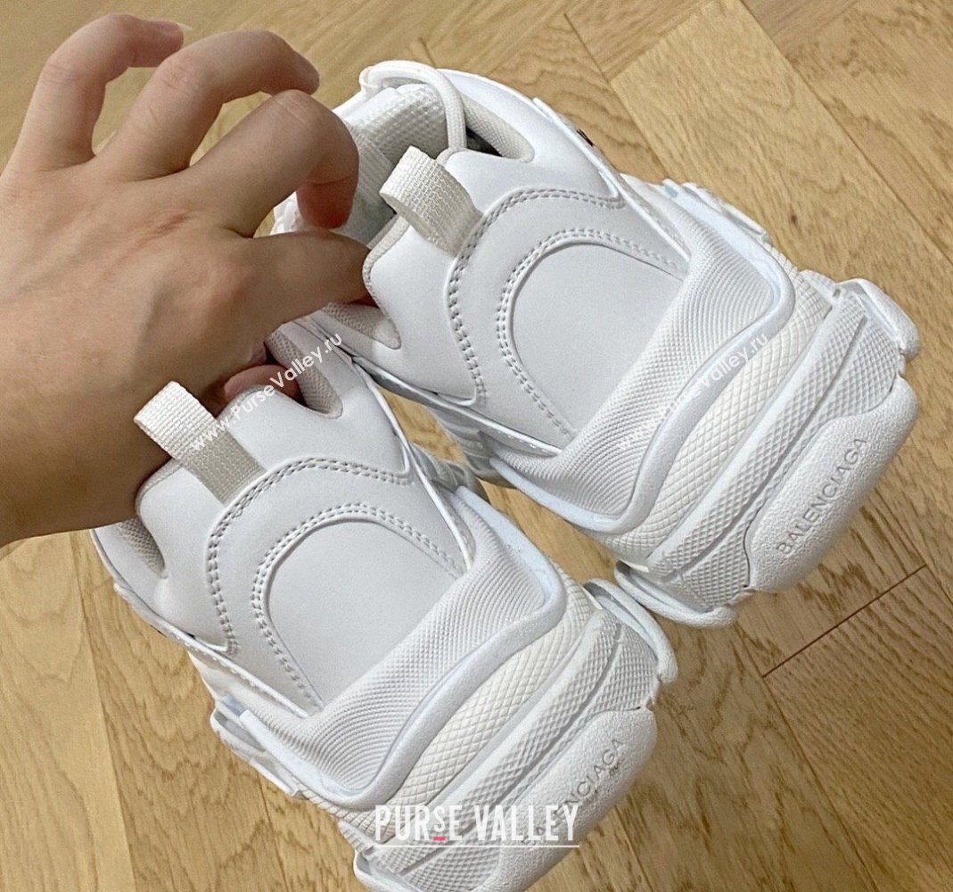 Balenciaga Triple S Trainers Sneakers in Calf Leather White 2 2024-22 (KL-240223042)