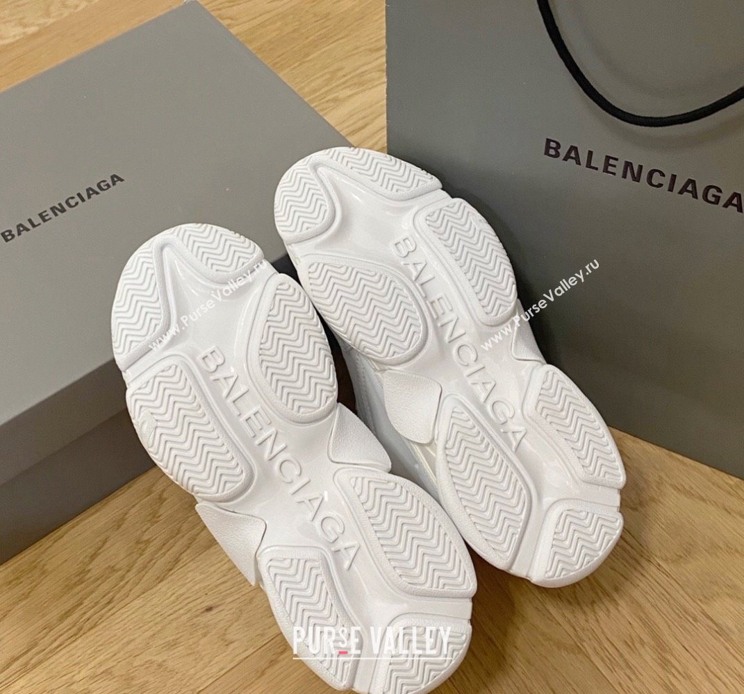 Balenciaga Triple S Trainers Sneakers in Calf Leather White 2 2024-22 (KL-240223042)