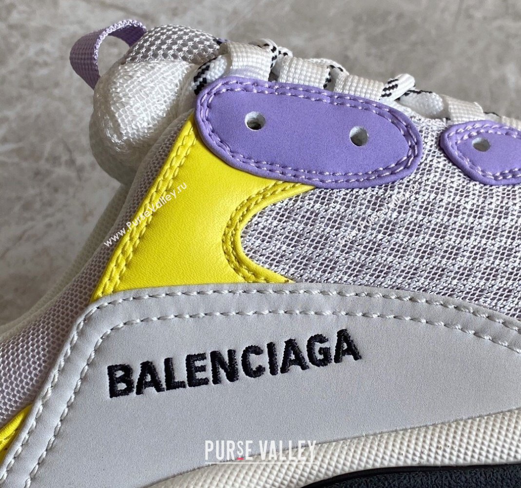 Balenciaga Triple S Trainers Sneakers in Leather and Mesh Yellow/Pink 2024-21 (KL-240223046)