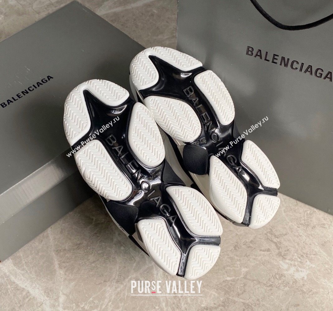 Balenciaga Triple S Trainers Sneakers in Leather and Mesh White/Grey 2024-21 (KL-240223050)