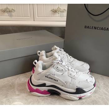 Balenciaga Triple S Trainers Sneakers in Calf Leather Signature/White 2024-21 (KL-240223062)