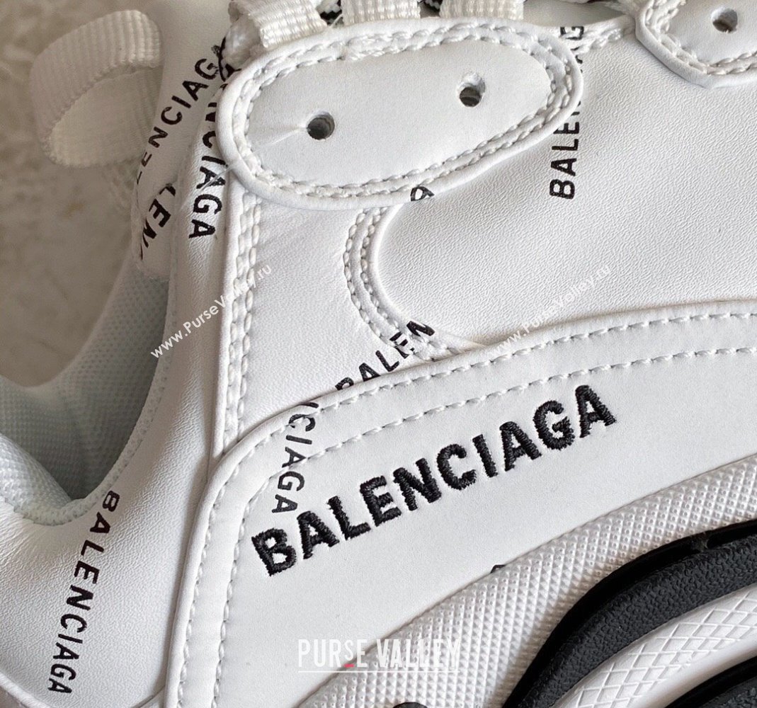 Balenciaga Triple S Trainers Sneakers in Calf Leather Signature/White 2024-21 (KL-240223062)