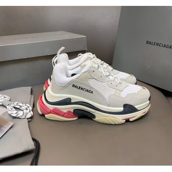 Balenciaga Triple S Trainers Sneakers in Leather and Mesh Black/Red 2024-21 (KL-240223071)