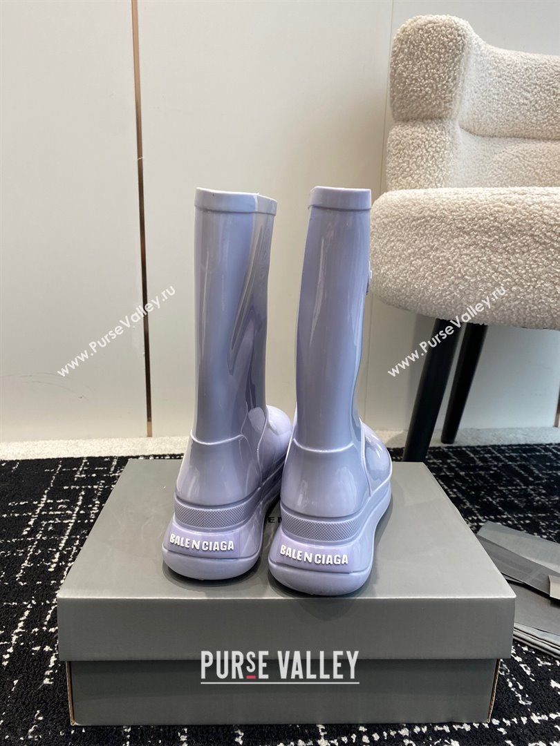 Balenciaga Patent Rubber Rain Boots Light Purple 2024 0321 (KL-240321127)