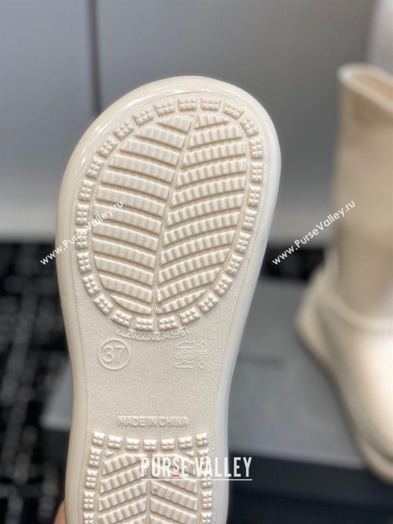 Balenciaga Patent Rubber Rain Boots White 2024 0321 (KL-240321129)