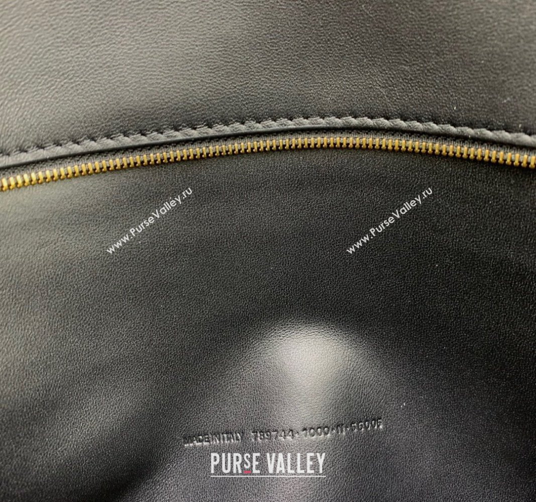 Balenciaga Rodeo Large Handbag in black crocodile embossed calfskin, aged-gold hardware 2024 78972 (JM-240826020)