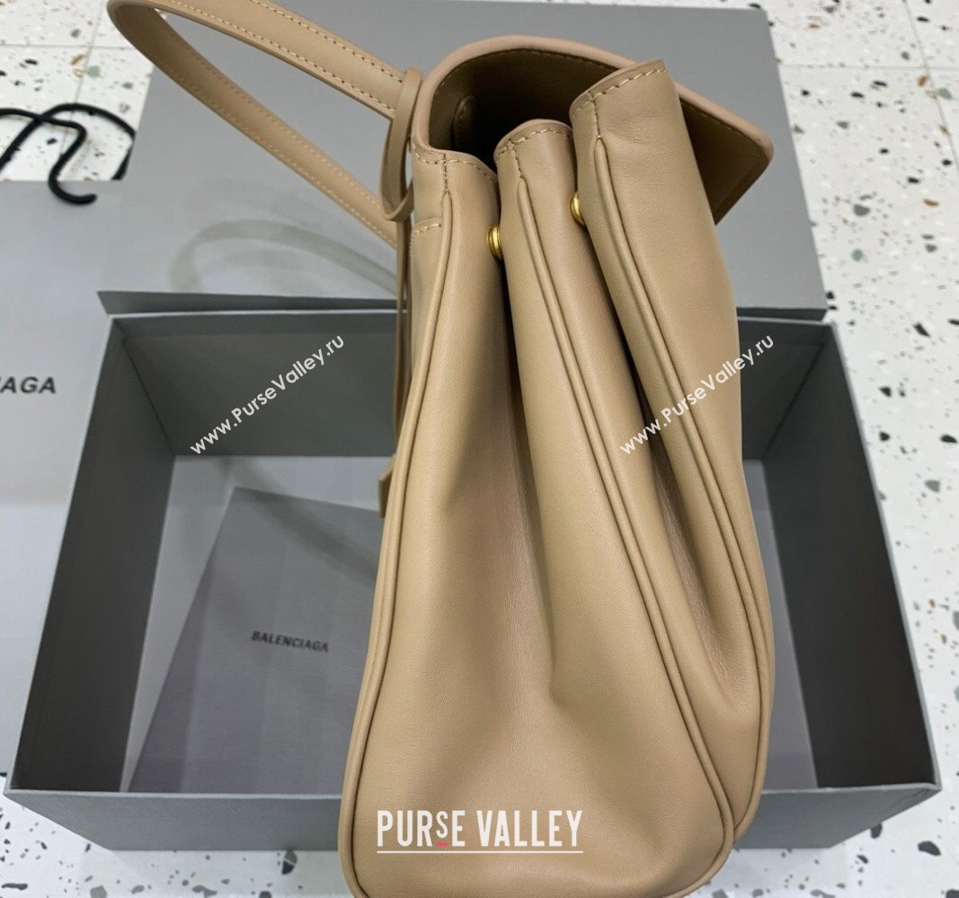 Balenciaga Rodeo Medium Handbag in beige smooth calfskin, aged-gold hardware 2024 78972 (JM-240919052)