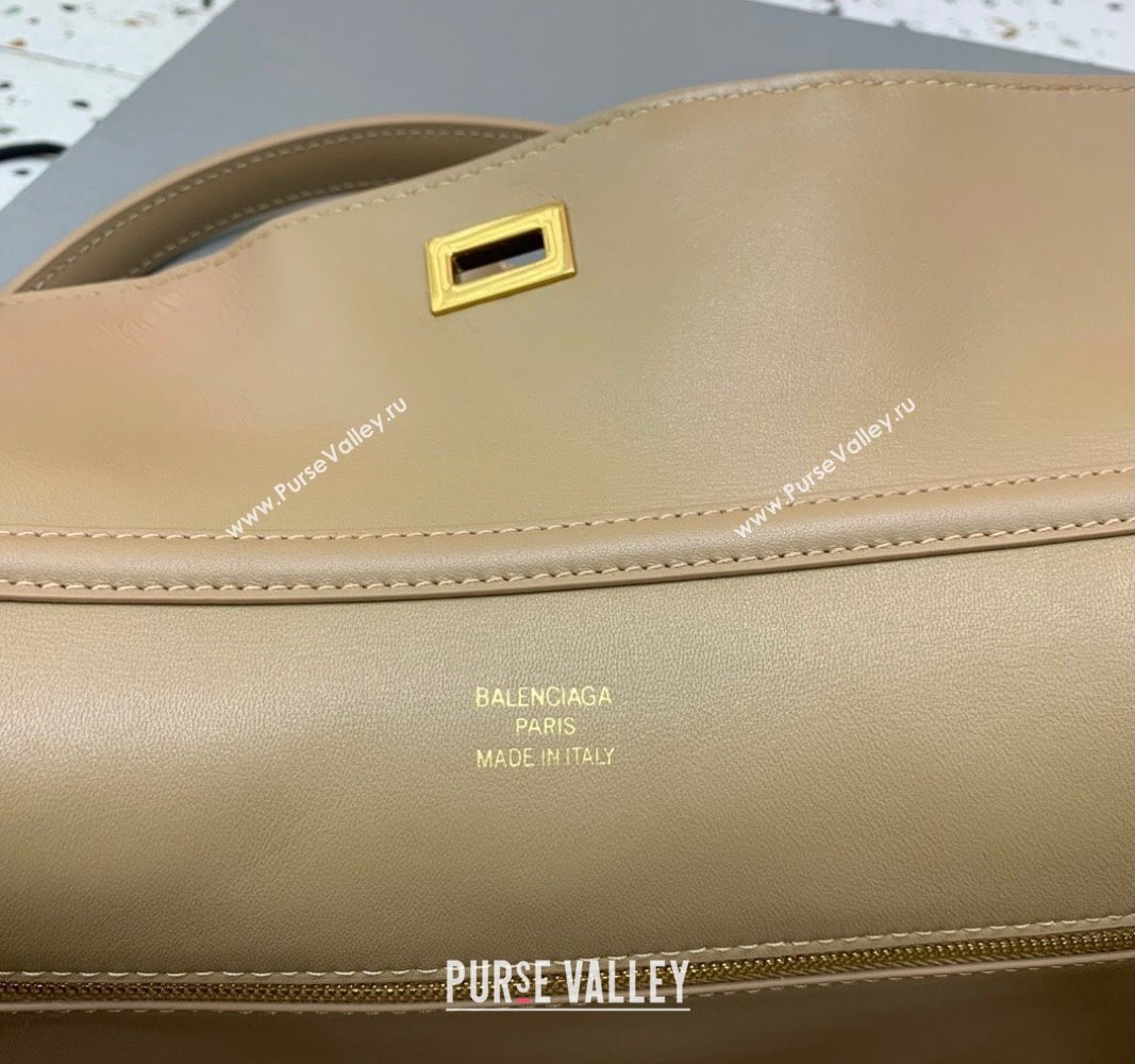 Balenciaga Rodeo Medium Handbag in beige smooth calfskin, aged-gold hardware 2024 78972 (JM-240919052)