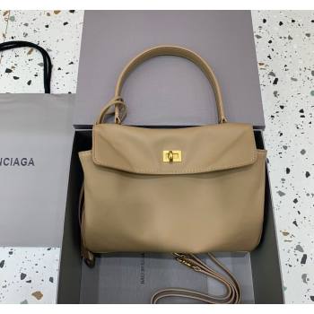 Balenciaga Rodeo Small Handbag in beige smooth calfskin, aged-gold hardware 2024 78972 (JM-240919053)