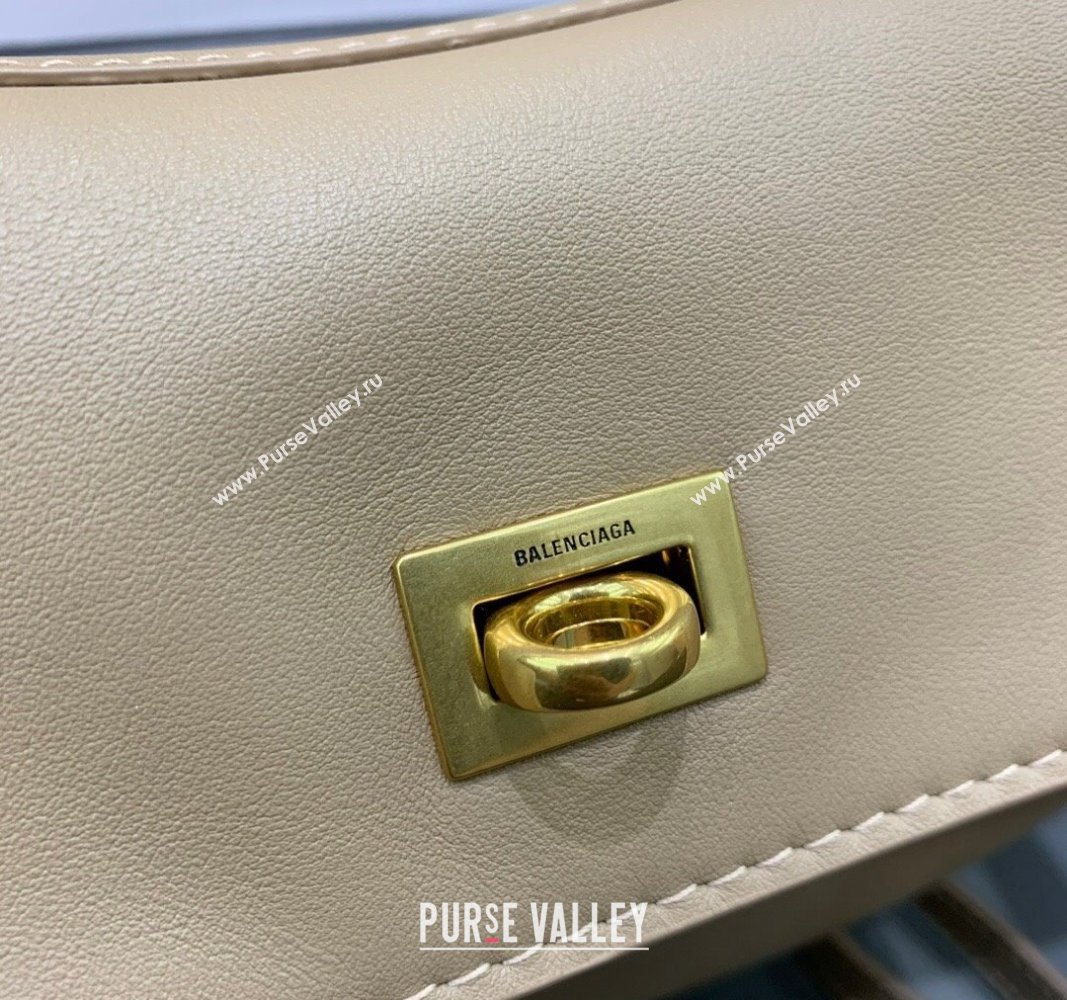 Balenciaga Rodeo Small Handbag in beige smooth calfskin, aged-gold hardware 2024 78972 (JM-240919053)