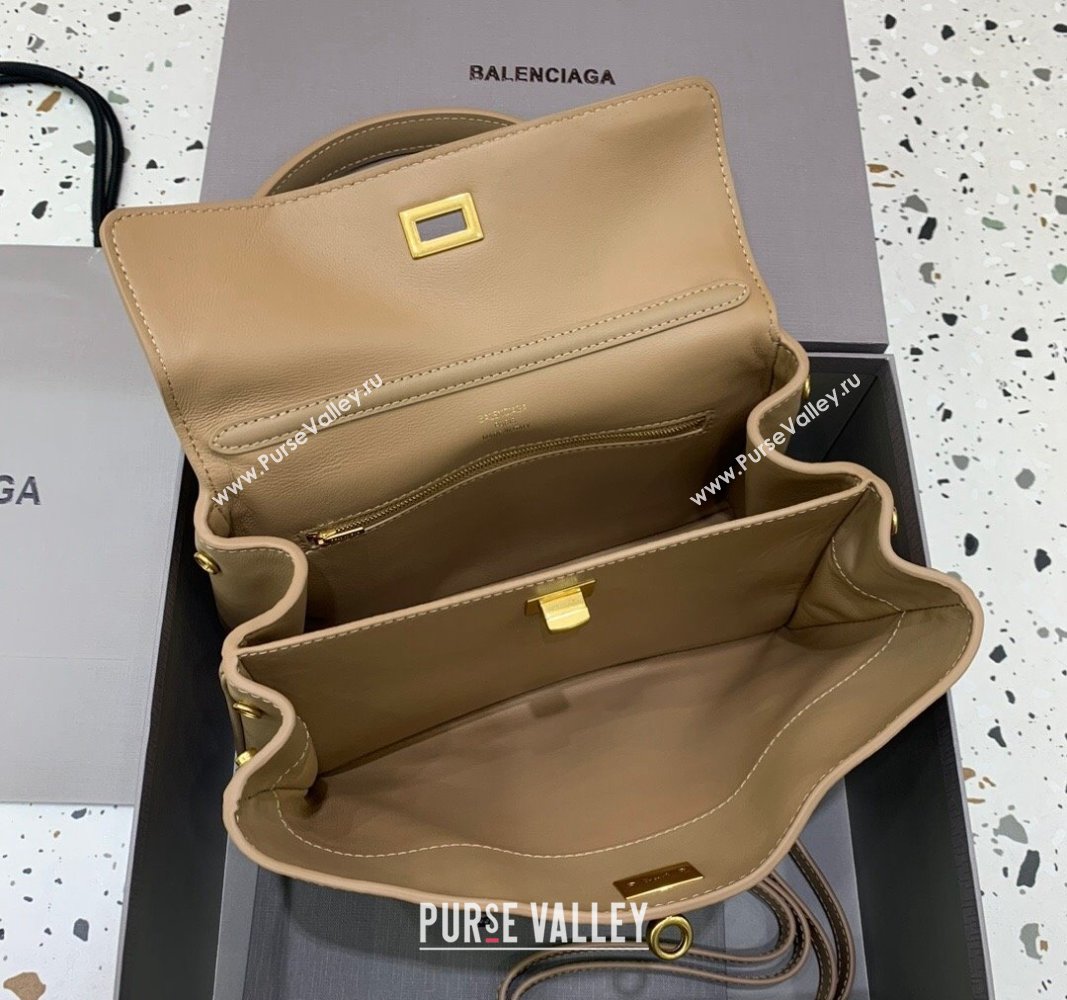 Balenciaga Rodeo Small Handbag in beige smooth calfskin, aged-gold hardware 2024 78972 (JM-240919053)