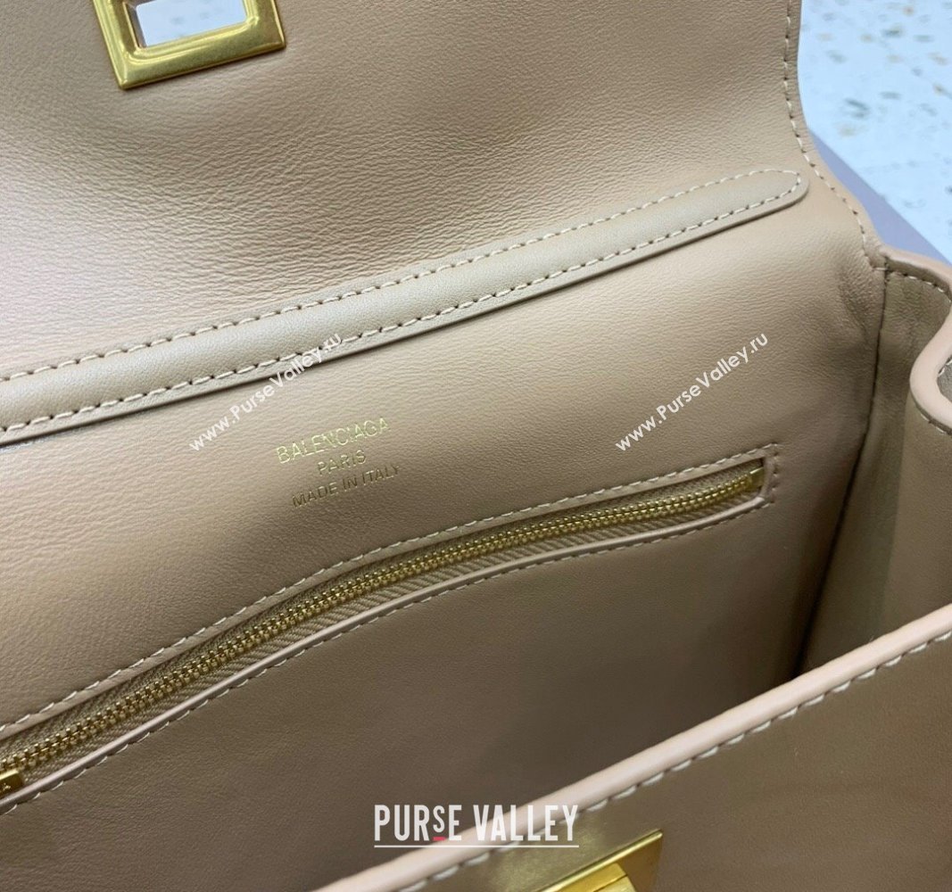 Balenciaga Rodeo Small Handbag in beige smooth calfskin, aged-gold hardware 2024 78972 (JM-240919053)