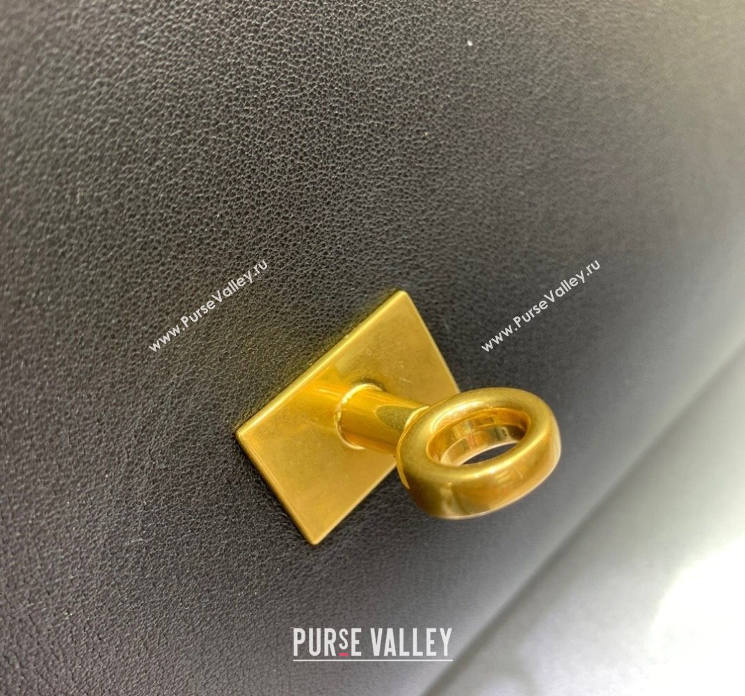 Balenciaga Bel Air Medium Carry All Bag in black smooth calfskin, aged-gold hardware 2025 (JM-250408101)