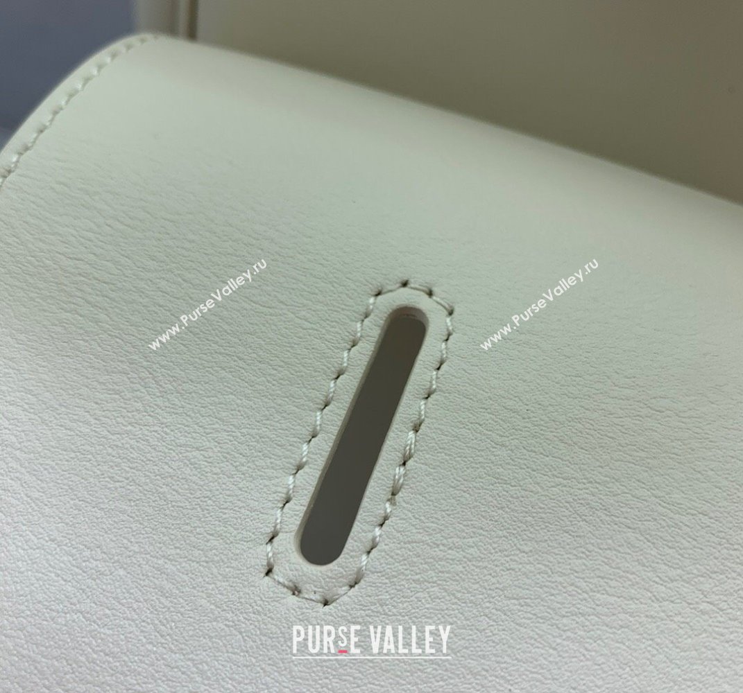Balenciaga Bel Air Medium Carry All Bag in white smooth calfskin, aged-silver hardware 2025 (JM-250408102)