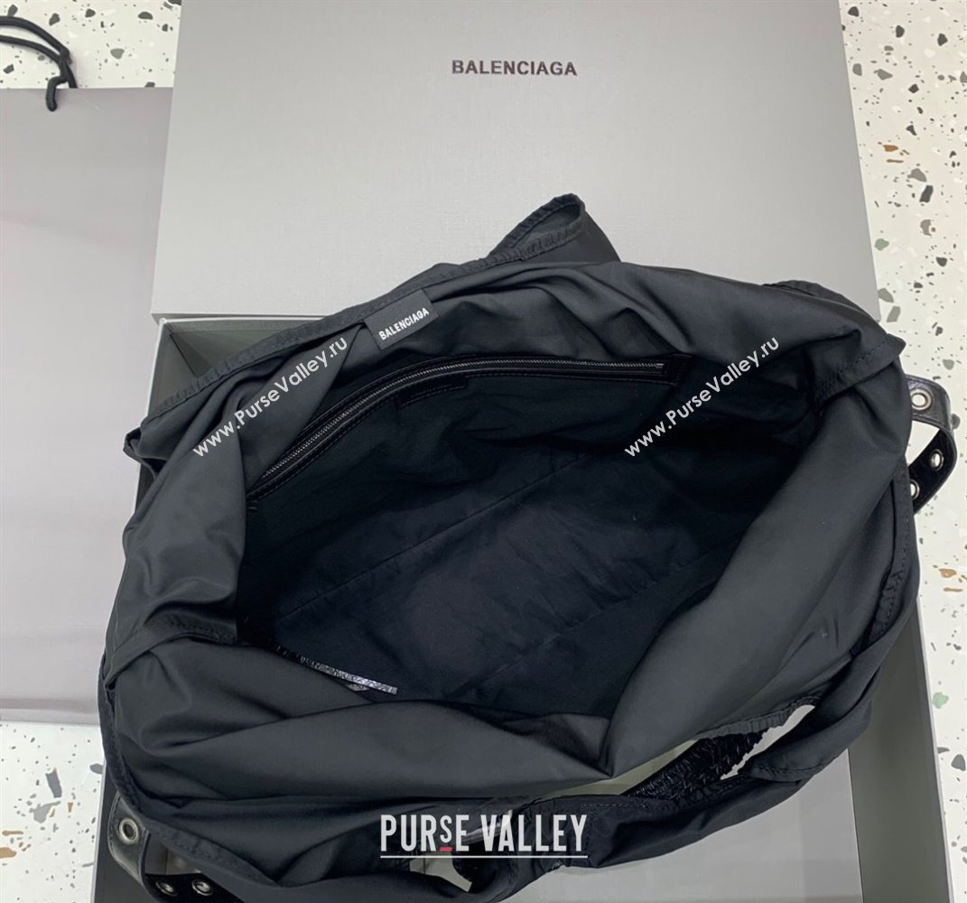 Balenciaga Neo Cagole XL Plus Tote Bag in Black Arena lambskin, aged-silver hardware 2025 (JM-250408103)
