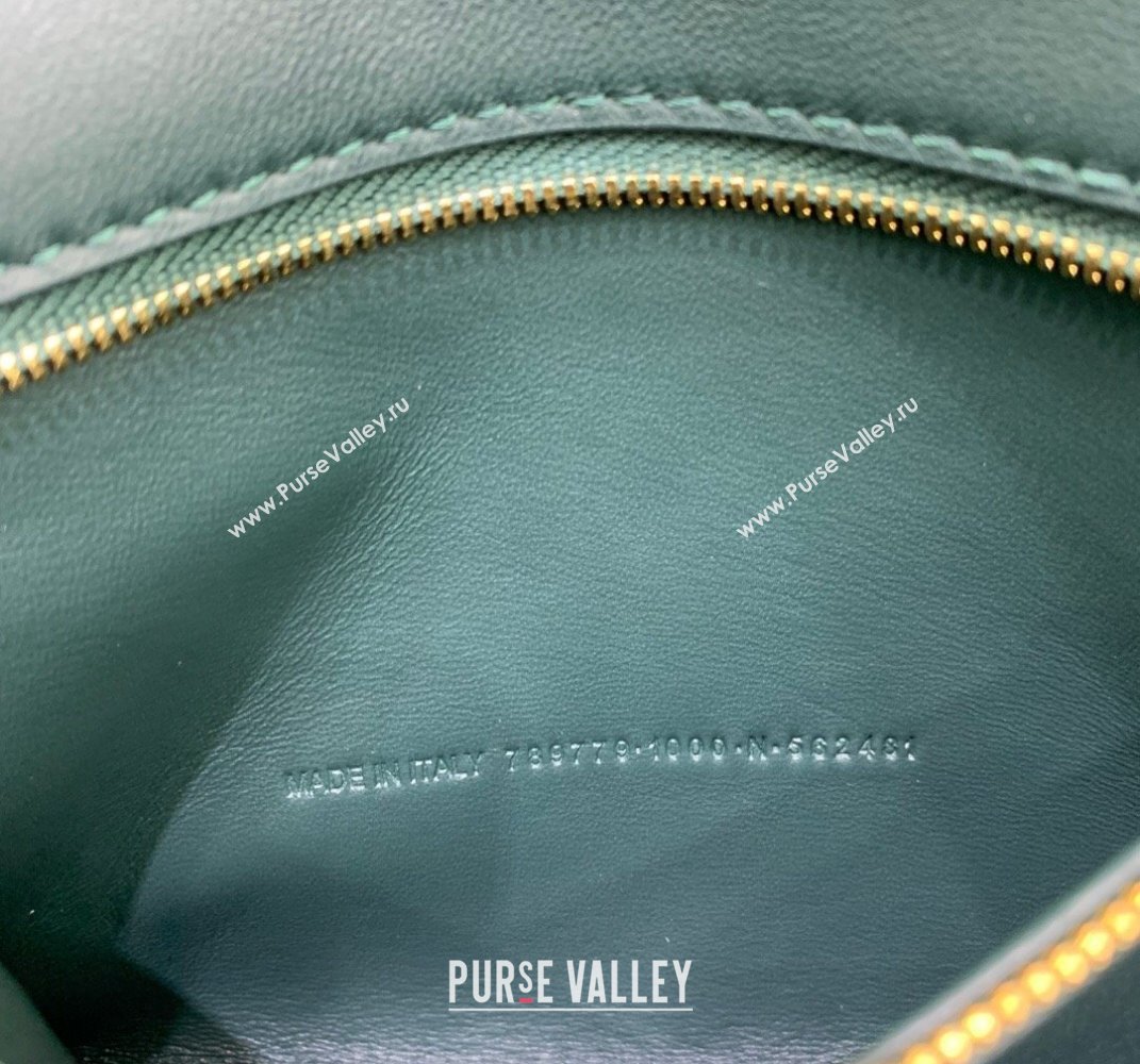 Balenciaga Rodeo Small Handbag in smooth calfskin Peacock Green/Gold 2024 78972 (JM-250408107)